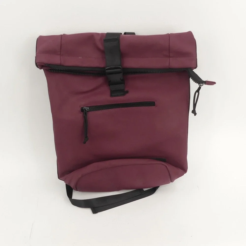 Duchamp London Roll‎ Top Backpack Burgundy Roll Top Water Resistant Laptop Bag
